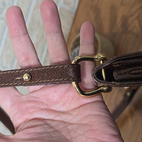 NWOT CAVALLINO BRIDLE BAG EQUINE MADE IN ITALY TEXTURED ECO EXTERIOR - Picture 4 of 10